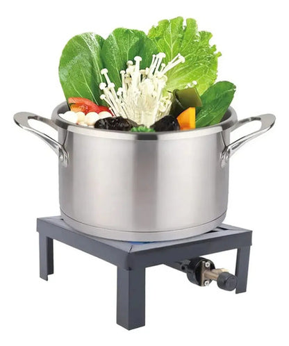 Anafe Gas 1 Hornalla Hierro Quemador Cocinilla Portatil Negro