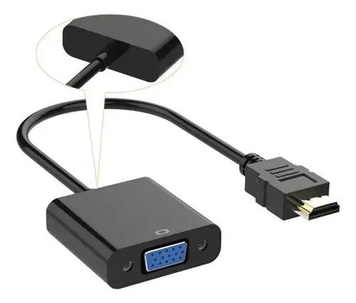 Adaptador Conversor Hdmi X Vga Para Reproducir Un Monitor De Tv Antiguo