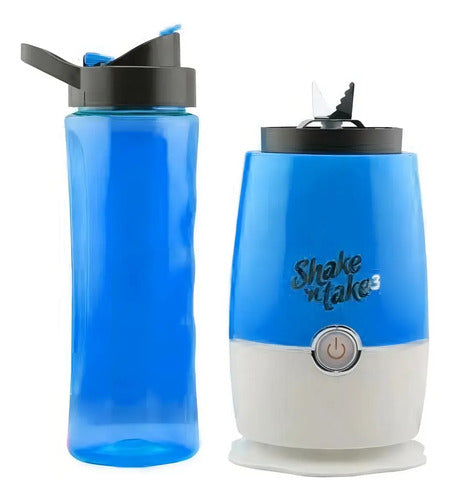 Licuadora Portatil Mixer Batidos Procesadora Juguera 2 Vasos Azul/verde