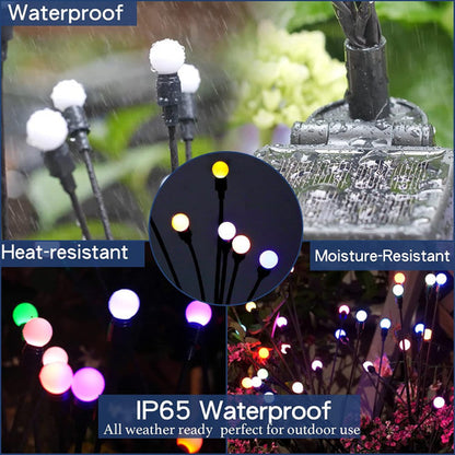 Set X4 Luces Solares Led Jardin Estaca Lampara Exterior Foco