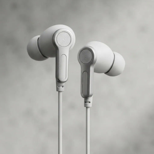 Auriculares In Ear Para Ios Con Cable Graves Profundos Blanco