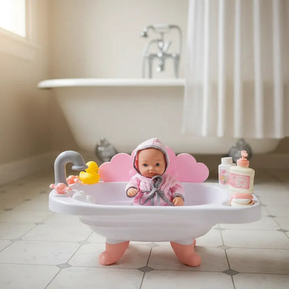 Muñeco Bebé De Juguete 30cm Con Bañera Y Accesorios