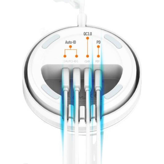 Cargador Inalambrico 32w Carga Rapida Usb + Usb C Tipo C