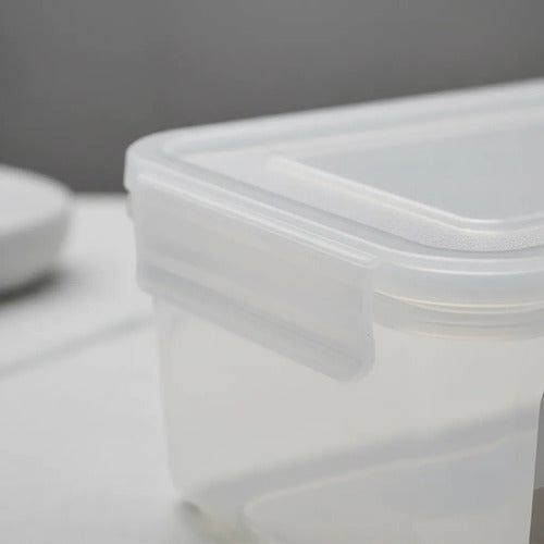 Set Recipientes Hermeticos Pack X3 Piezas Plastico 3 Tamaños Blanco