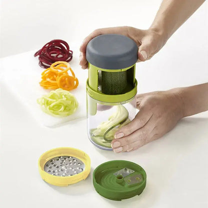 Rallador Cortador Manual Espiral De Verduras Frutas Queso Varios