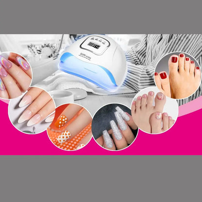 Lampara Secador De Uñas Cabina Uv 45 Led Manicura 120w Blanco