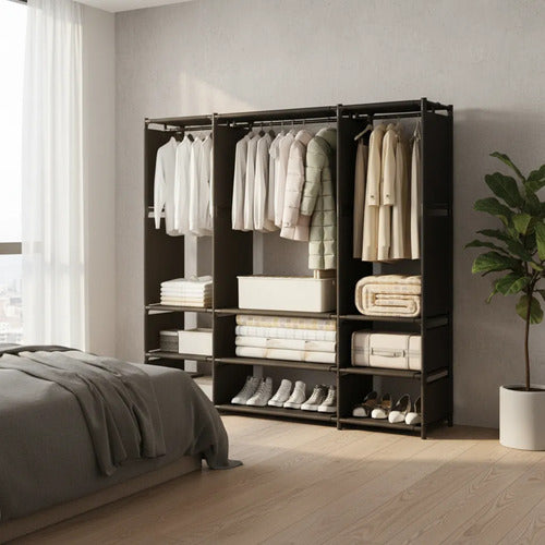 Armario Ropero Portatil Modular Organizador Metal Abs Tnt 2 Colores Según Stock