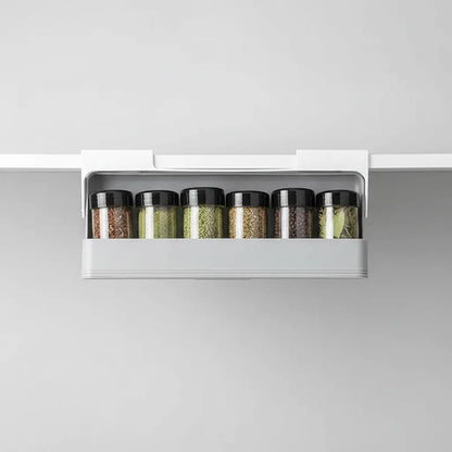 Organizador Estante Adhesivo Especias Cocina Set X6 Frascos Gris