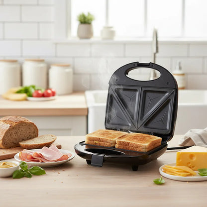 Sandwichera Tostadora Electrica Antiadherente Placas Grill Negro