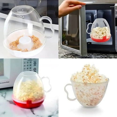 Popera Para Microondas Bowl Pop De Plastico Con Tapa Varios