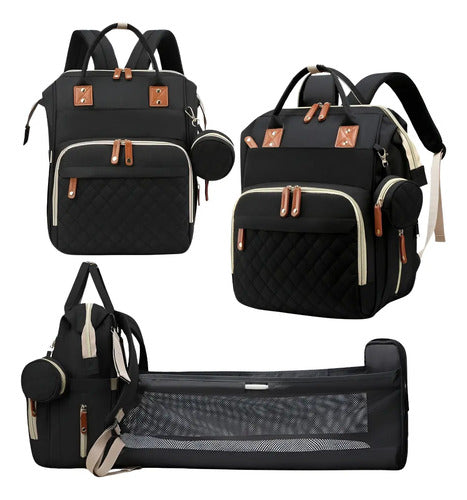 Mochila Maternal Convertible Con Cambiador