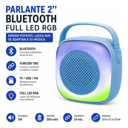 Parlante Portátil Bluetooth Tws Usb Tf Fm Led Rgb 5w 500mah Aleatorio