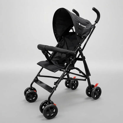 Coche Paragüitas Plegable Ruedas 360 ° Cinturón Seguridad Negro