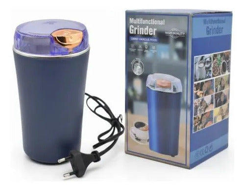 Exprimidor Molinillo Electrico Multifuncion Grano Acero 300w Azul