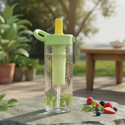 Botella Plástica Deportiva Infusor Sorbito Tapa Rosca Asa Verde