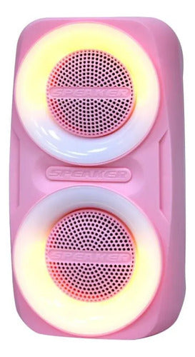 Parlante Bluetooth 2x3'' Led Rgb Tws Tf Usb Fm Portátil Aleatorio - Segun Stock