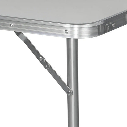 Mesa Plegable Con 4 Bancos Para Camping 120cm Color Blanco Diseño Moderno