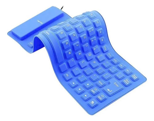 Teclado Flexible Usb Español Impermeable Pc Silicona Lavable Aleatorio - 4 Colores Español