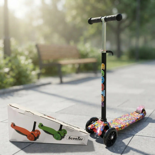 Tripatín Scooter Infantil Luces Ruedas Regulable 50kg Aleatorio