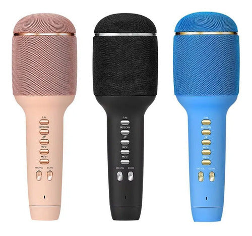Micrófono Karaoke Inalámbrico Bluetooth Altavoz 5w Tws Negro