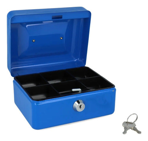 Caja Fuerte Con Llaves Metalica 20x16x9cm Varios Colores Aleatorio