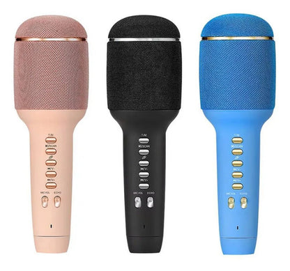 Micrófono Karaoke Inalámbrico Bluetooth Altavoz 5w Tws Rosa