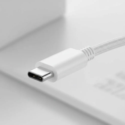 Cable De Datos Tipo C A Tipo C Carga Rapida 2 Metros Usb Blanco
