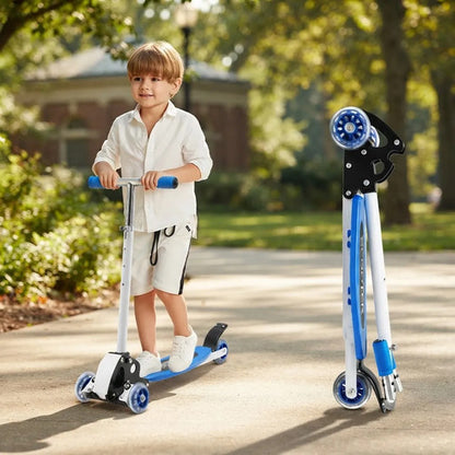 Monopatín Scooter Plegable 3 Ruedas Altura Regulable Azul