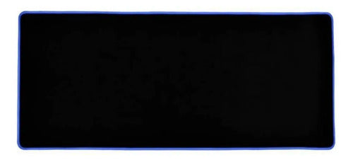 Mousepad Gamer Xl Base Goma Antideslizante Alfombrilla Tela Azul Liso