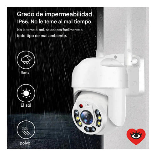 Camara De Seguridad Wifi Led 360° Domo 1080px Hd Nocturna Blanco