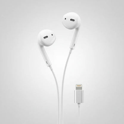 Auriculares Ios Cable Micrófono Manos Libres Control Volumen Blanco