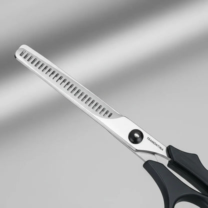 Tijera Cabello Peluquería Microdentada 6 Pulgadas Plástico Negro