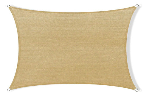 Toldo Malla Media Sombra Rectangular Reforzado 3x4 Metros Beige