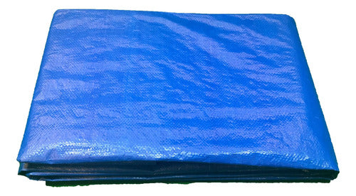 Lona 2x3 Impermeable Toldo Camping + Cuerda 30 Mts Trenzada Azul