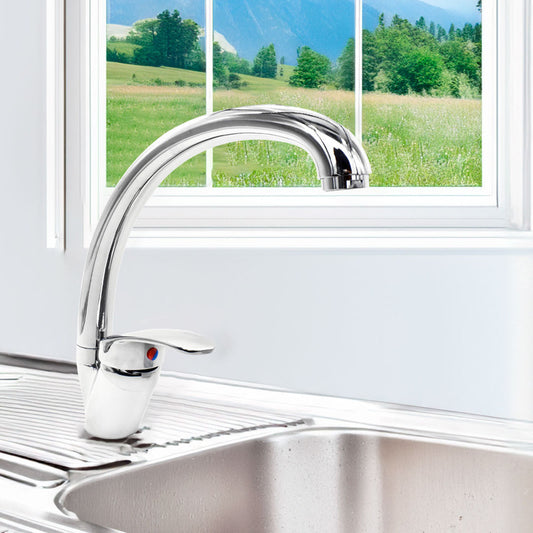 Monocomando Cocina Canilla Mesada Grifo Metal + Colillas