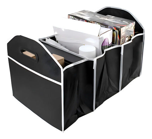 Organizador Para Maletero Valija Baul Auto Multiuso Lisa Negro