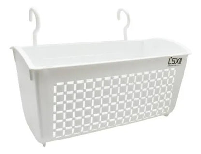 Cesto Canasto Organizador Colgante Multiuso Plástico 24x16cm Blanco