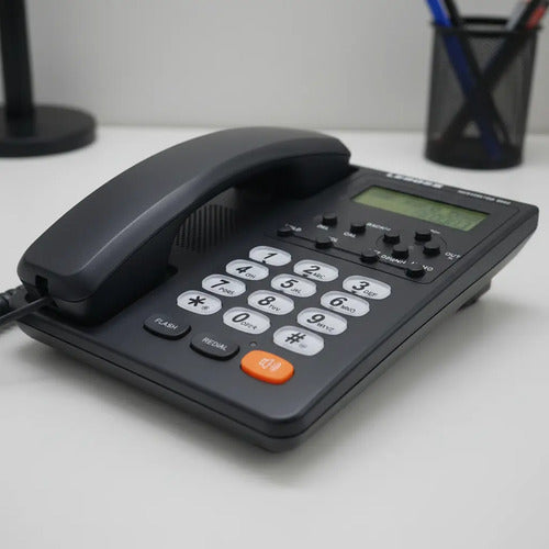 Telefono Fijo Numeros Grandes Con Captor De Llamadas Blanco Y Negro