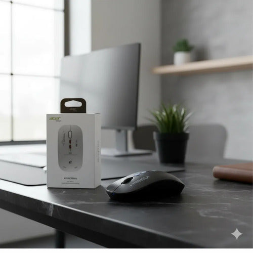 Mouse Inalambrico Bluetooth Usb Recargable Tipo C 1600 Dpi Blanco