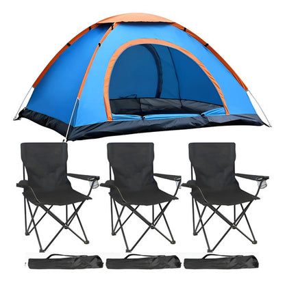 Carpa 6 Personas Iglu 200x250cm + 3 Sillas Plegables Camping Varios