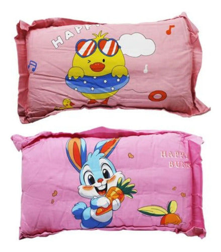 Almohada Infantil Bebes Para Dormir Cuna Con Funda Diseños