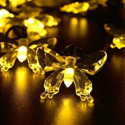 Guia Solar Guirnalda Luces Led Calidas Y Rgb Lamparas 5 Mts