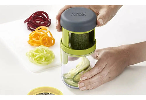 Cortador Picador Rallador Espiral 3 Cuchillas Intercambiable Verde Con Amarillo
