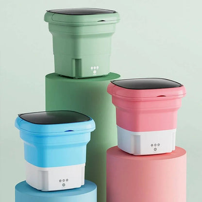 Lavadora Plegable Portatil 4.5l Centrifuga Enjuaga Lavarropa Verde