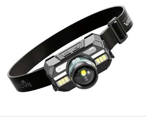 Linterna Vincha Led Recargable Sensor Luz De Emergencia 8x4c Blanco