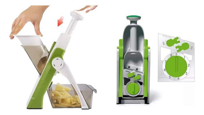Cortador Verduras Vegetales Frutas Papas Rebanador Manual Aleatorio