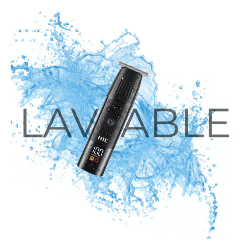 Cortadora De Pelo Htc Inalámbrica, Con Display Y Cabezales Lavables Negro