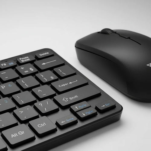 Combo Set Teclado Mouse Inalambrico Usb Pc Notebook Oficina Negro
