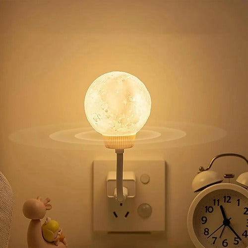 Lampara Veladora Led Usb Decorativa Diseño Luna Blanco