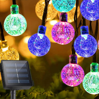 Guirnalda Solar Guia Luces Led Calidas Y Rgb Lamparas 5 Mts